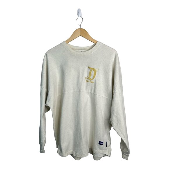 Disneyland Spirit Jersey Unisex Size M Cream + Glittery Detailing Logo - Picture 1 of 10